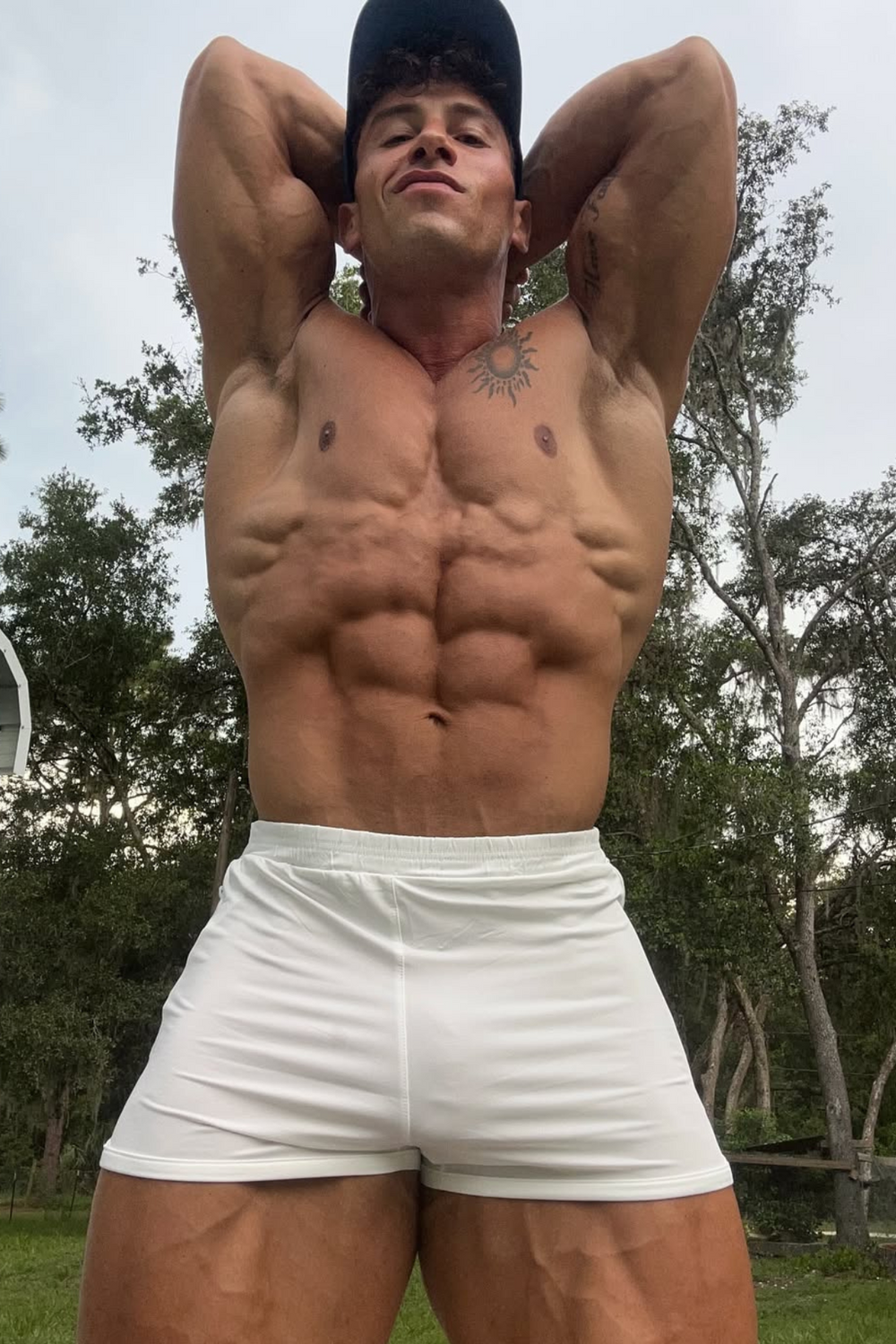 2.5" Side Split Booty Shorts - White