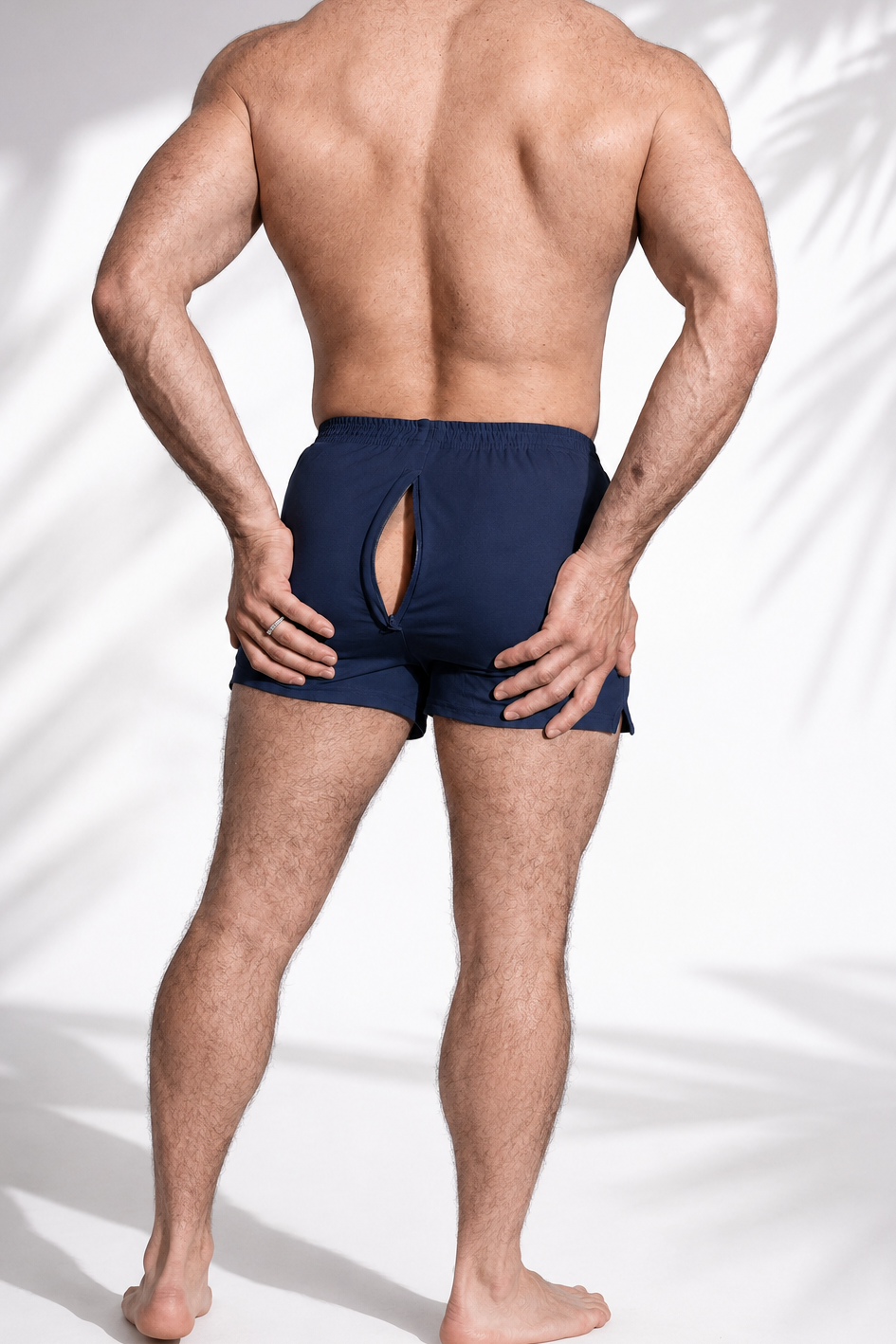 Peek-A-Boo Varsity 2" Short Shorts  - Midnight Navy