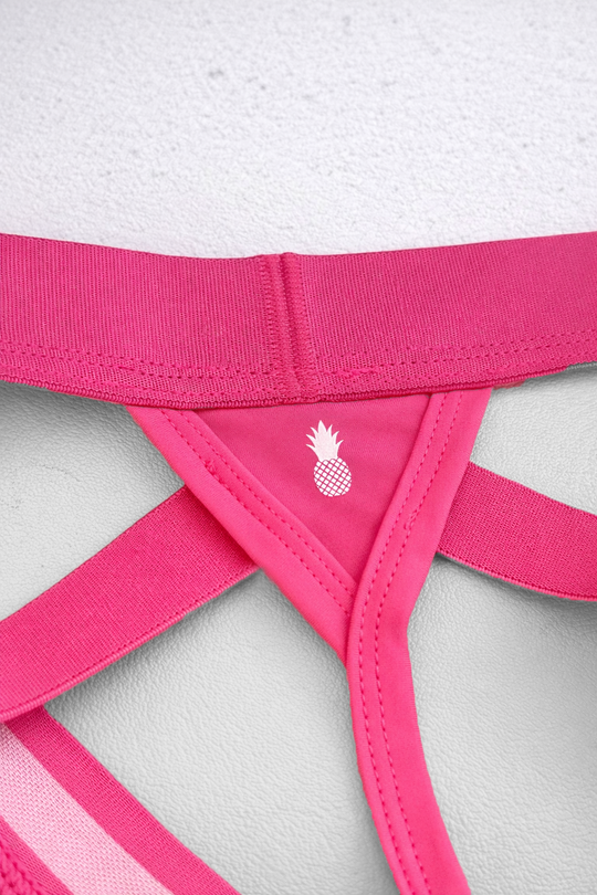 Host-or-Travel Adjustable Jock Thong - Hot Pink
