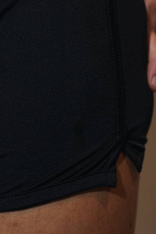 2" Side Split Booty Shorts - Midnight Black