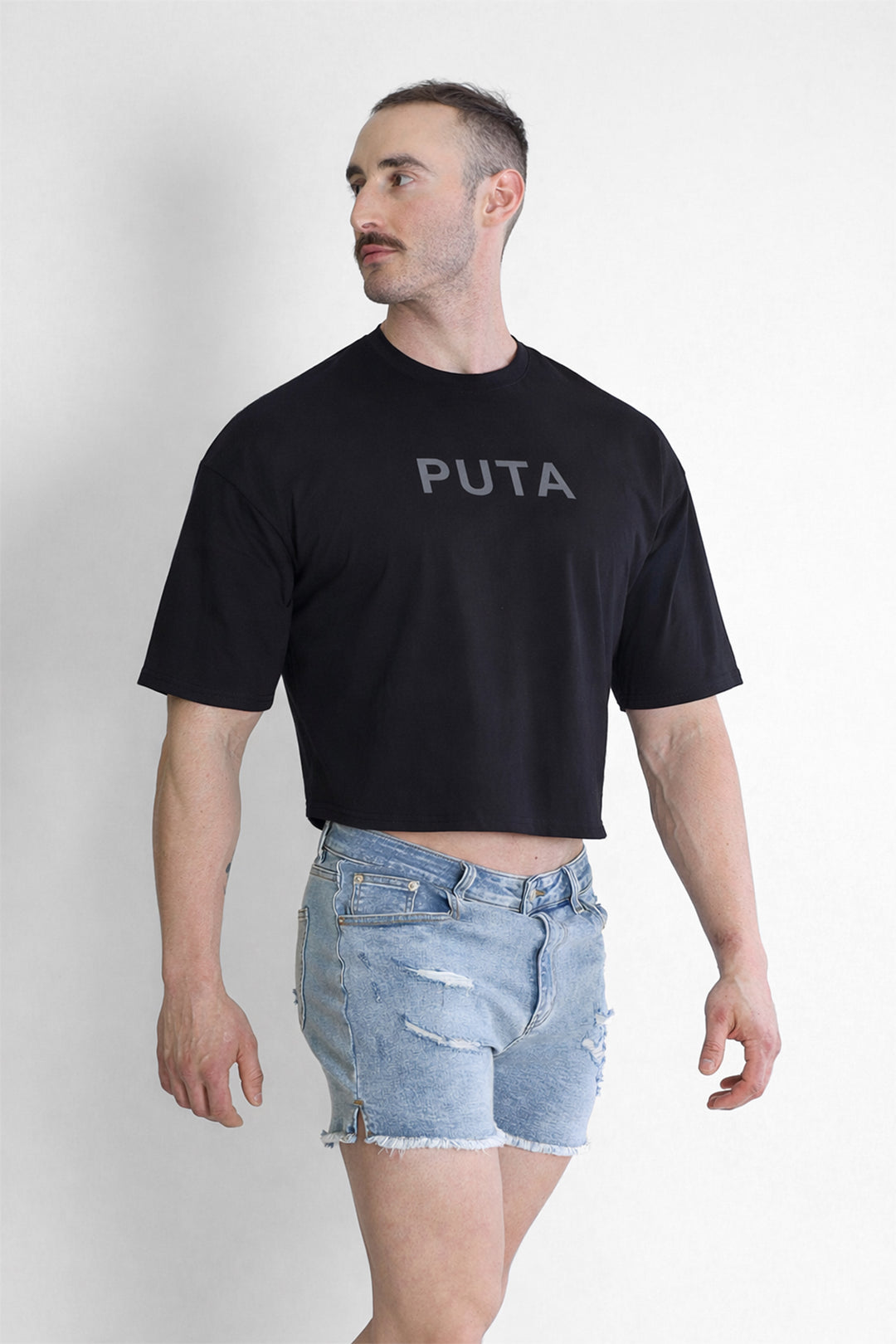 Oversized Relaxed Crop Top - Puta