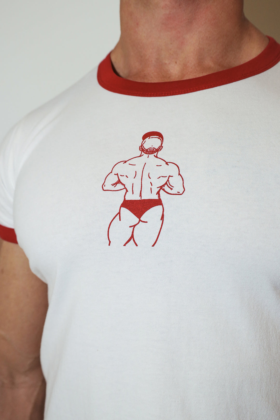 Field-Day Ringer Tee - White w/ Red Trim