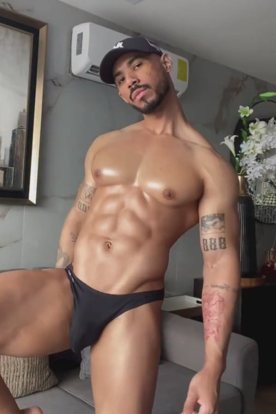 Premium Modal Scrunch-Back Brief - Midnight Black